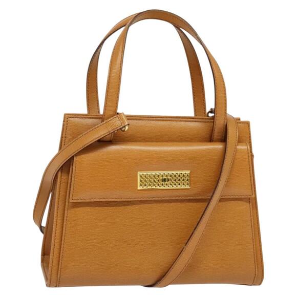 DIOR Hand Bag Leather Brown Gold - Picture 1 of 13